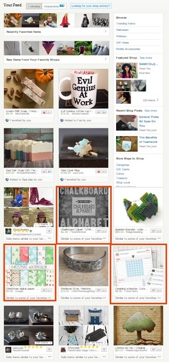 Etsy Front Page