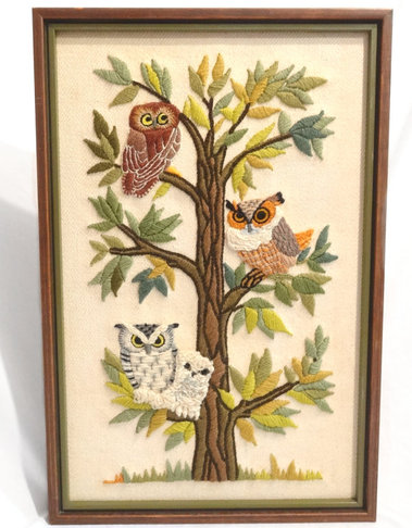 Vintage Owl Embroidery 