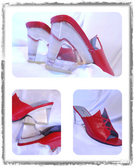 lucite clear heels